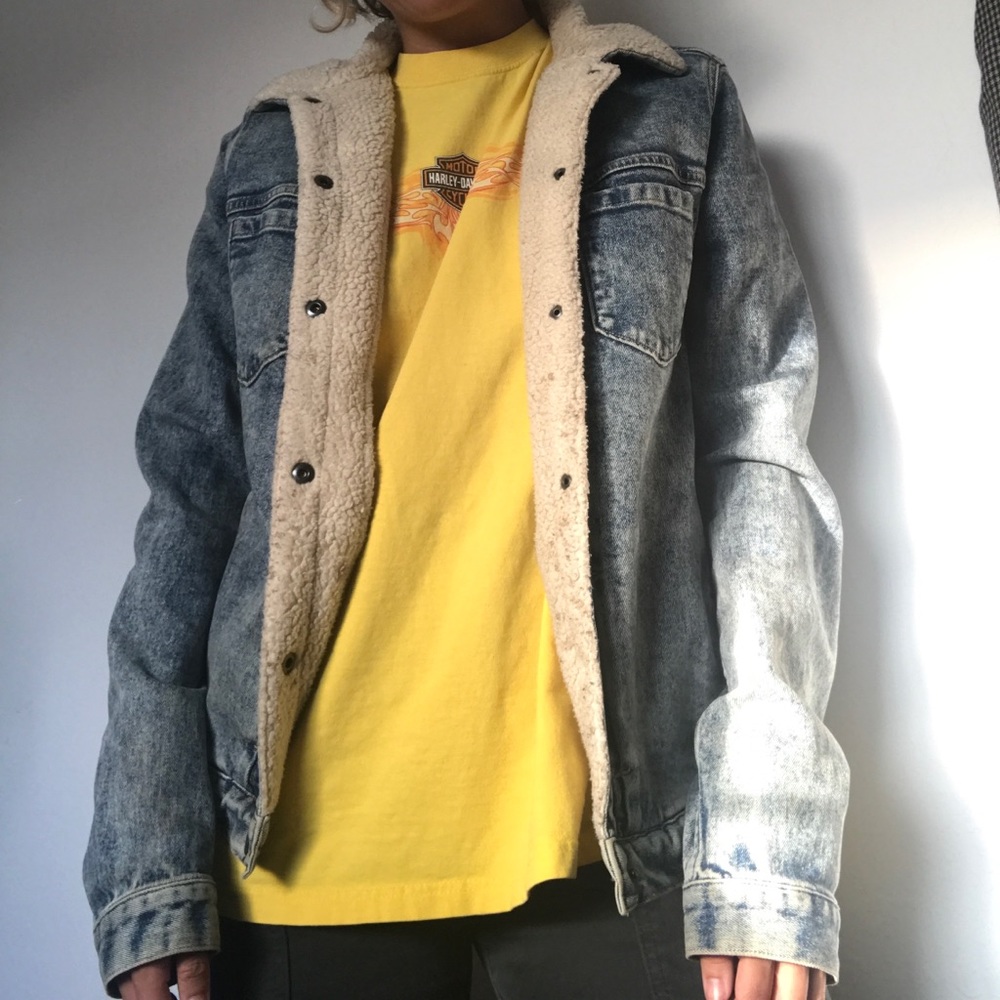 Gap Jean Jacket with Collared Fur